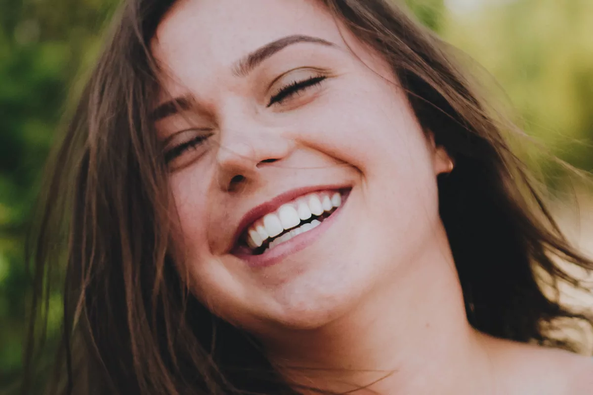 woman smiling